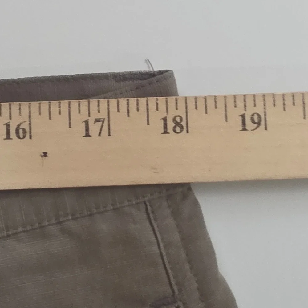 Greg Norman Trousers Mens 36x30 Olive Green Linen Blend Golf Wear Casual Pants